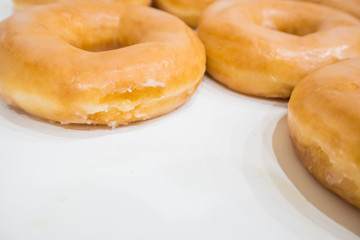 Sugar donuts in a box.