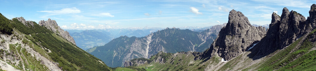 Fototapeta na wymiar Panorama in Lichtenstein