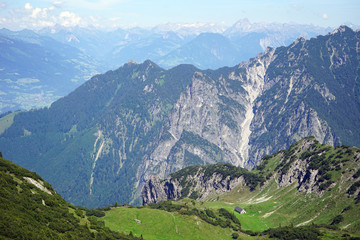 Naklejka premium Mountain valley in Lichtenstein