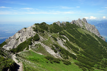 Hiking trail in Lichtenstein