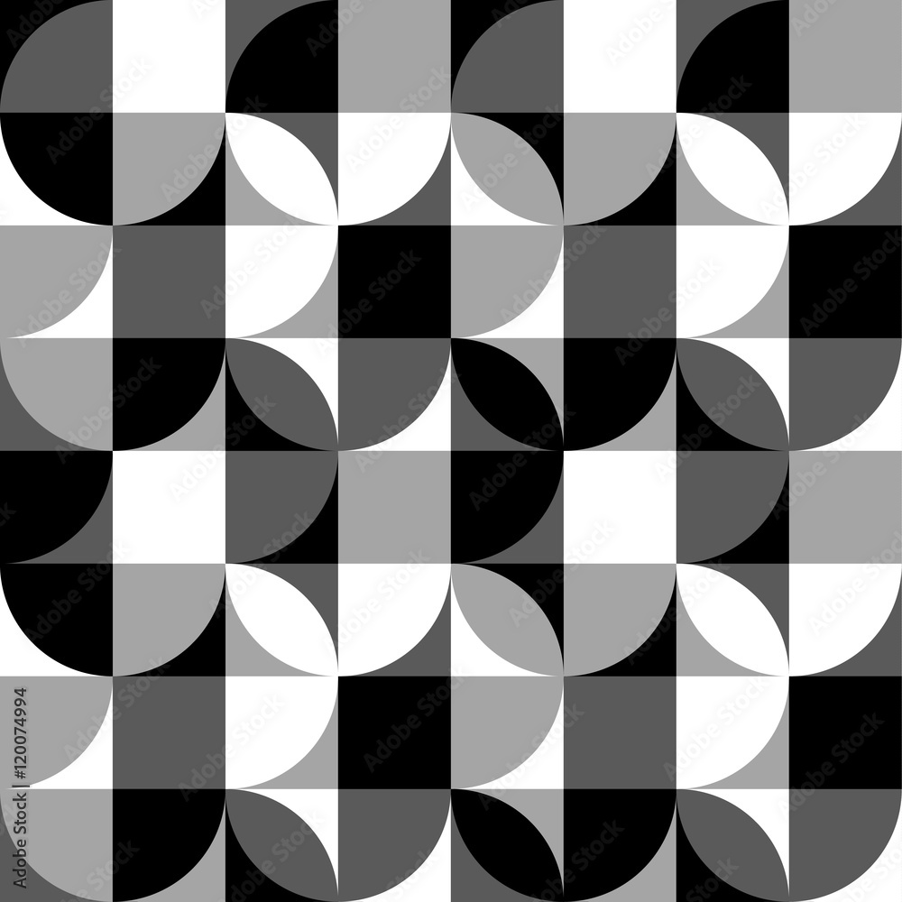 Poster geometric black and white pattern / background. seamlessly repea