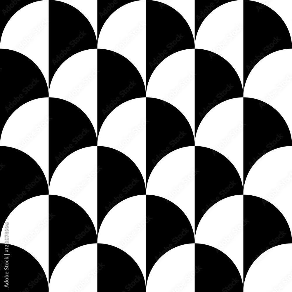 Aufkleber geometric black and white pattern / background. seamlessly repea