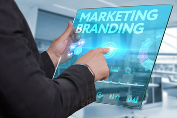  Internet. Business. Technology concept. Businessman presses a b