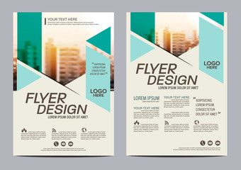 Green Brochure Layout design template. Annual Report Flyer Leaflet cover Presentation Modern background. illustration vector in A4 size
