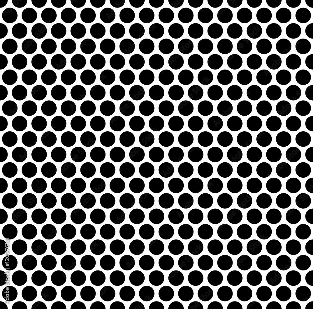 Fototapete Seamlessly repeatable pattern with dots, circles. Monochrome abs