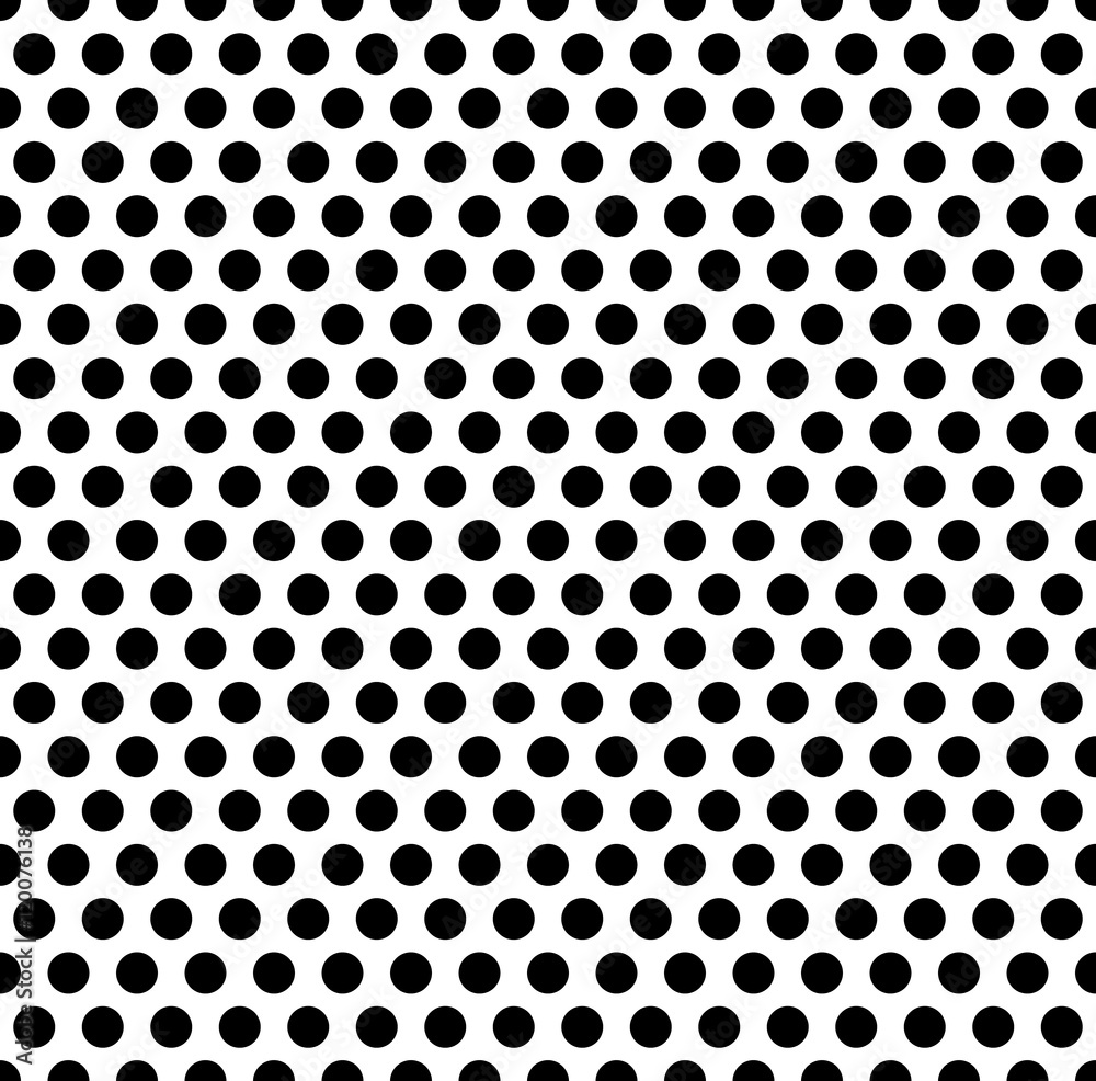 Aufkleber seamlessly repeatable pattern with dots, circles. monochrome abs