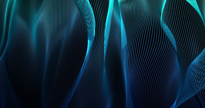 Futuristic Particles Wave Abstract Background - Creative Design Element.