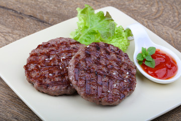 Grilled burger cutlet