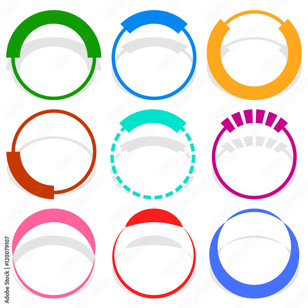 Aufkleber 9 circular segmented circle preloader user interface - UI elemen