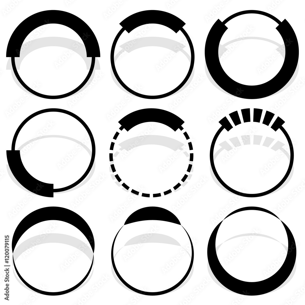 Aufkleber 9 circular segmented circle preloader user interface - UI elemen