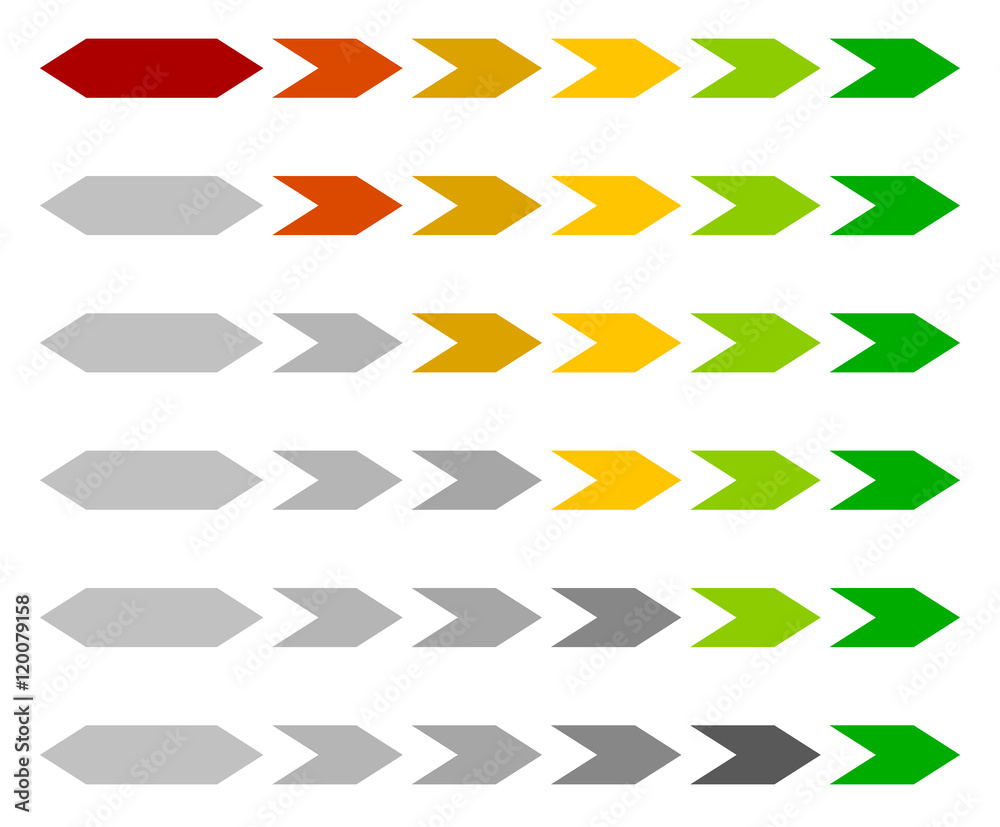 Poster progress / loading bar, step, stage indicators with hexagons