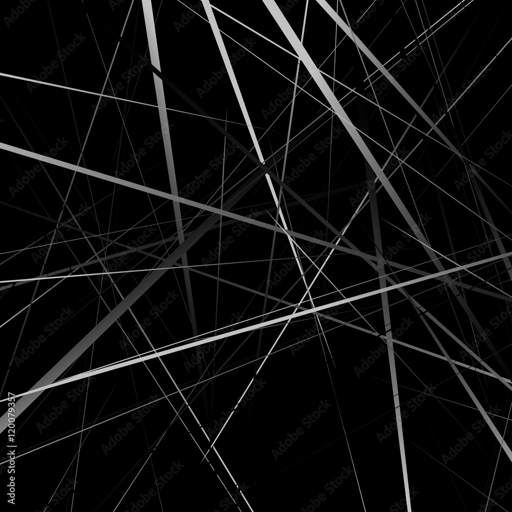 Leinwandbilder geometric art random intersecting lines. asymmetric irregular li