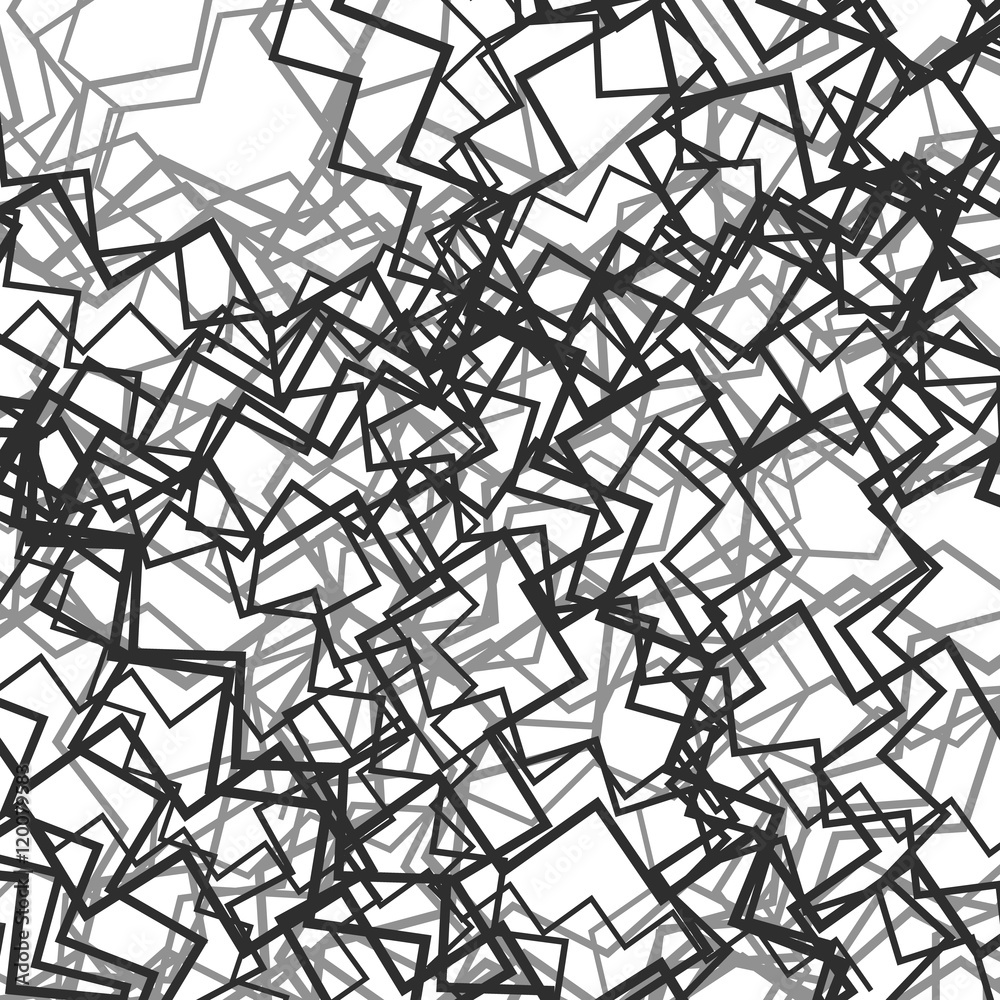 Fototapete random chaotic lines abstract grayscale texture / pattern