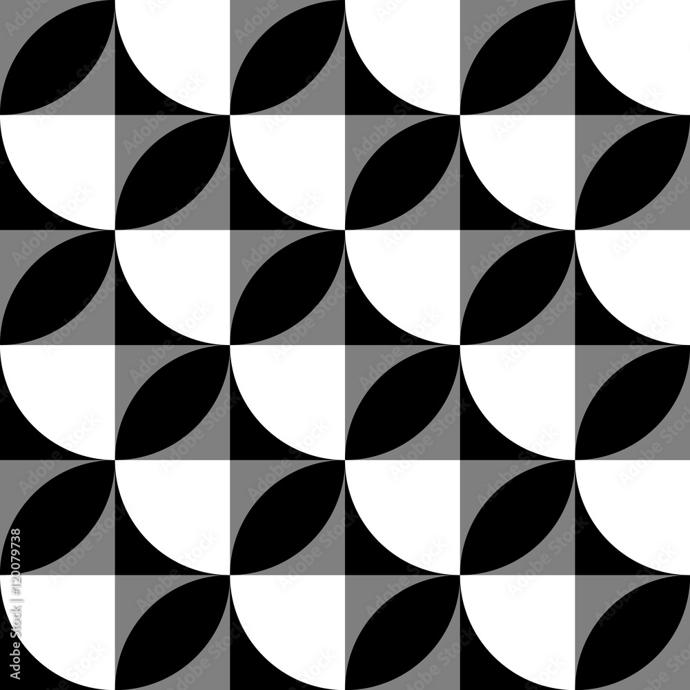 Poster geometric black and white pattern / background. seamlessly repea