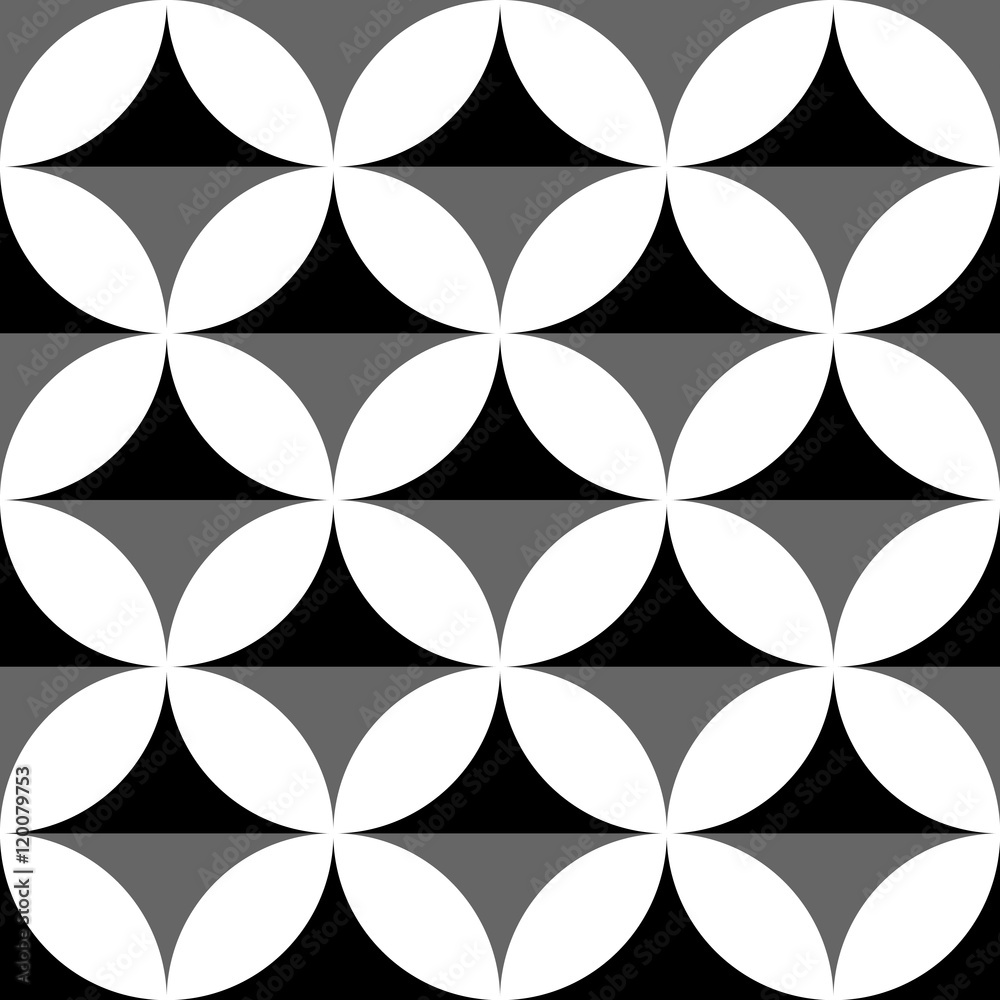 Poster geometric black and white pattern / background. seamlessly repea