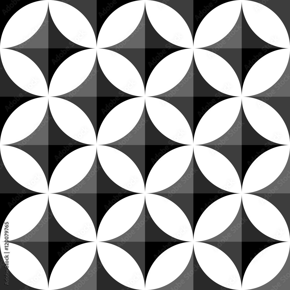 Poster geometric black and white pattern / background. seamlessly repea