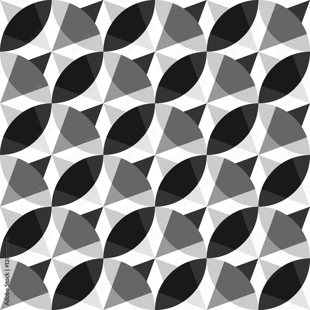 Poster geometric black and white pattern / background. seamlessly repea
