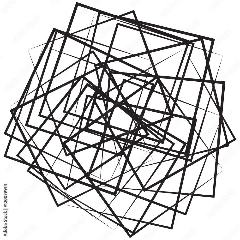 Aufkleber geometric abstract illustration with irregular squares. modern a