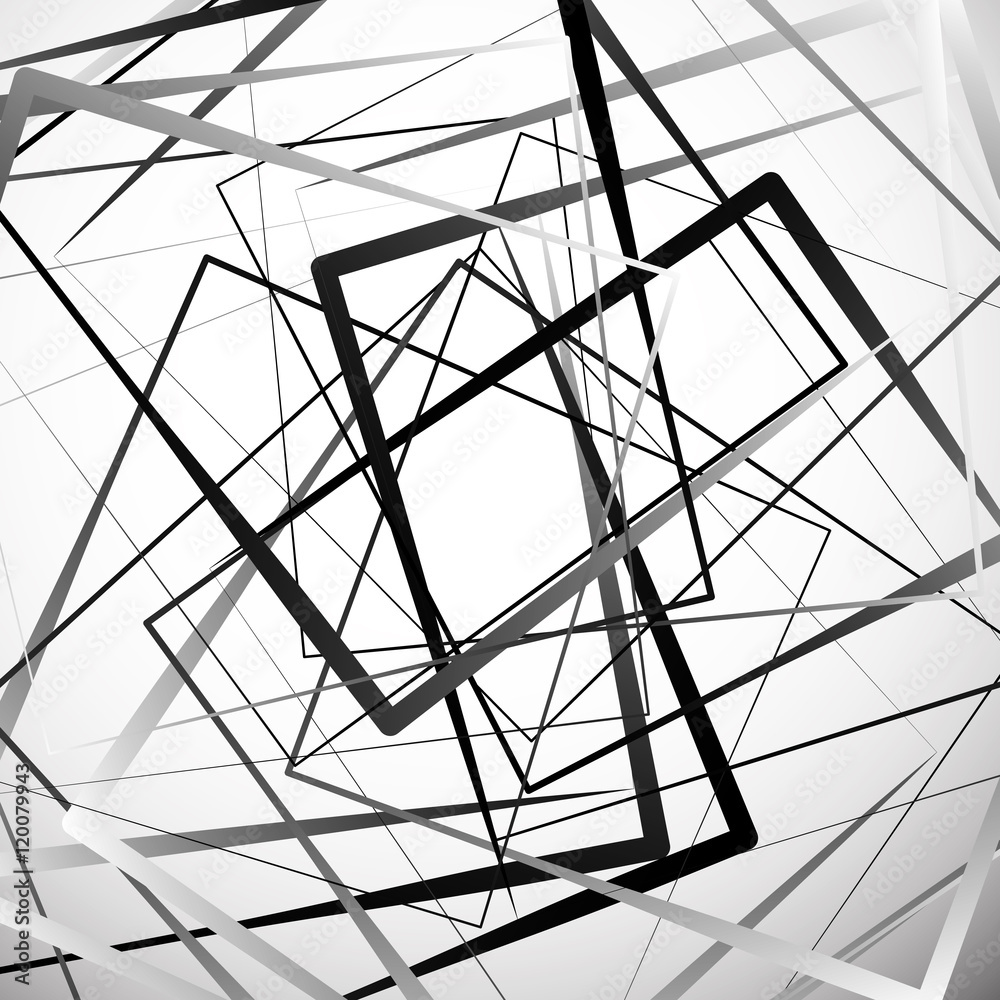 Poster geometric abstract illustration with irregular squares. modern a