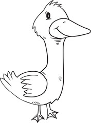 Doodle Goose Vector Illustration Art