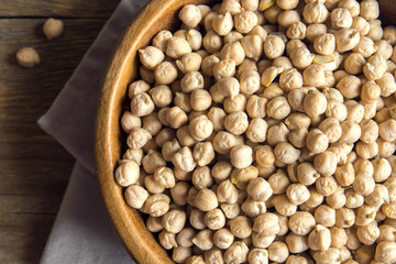 Raw organic chickpeas