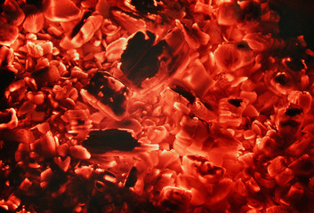 Background from a fire and coals
