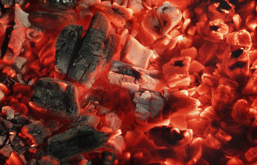 Texture from the red burning coals