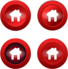 Fototapeta premium home web glossy icon on white background