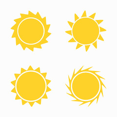 Sun icons and symbols set