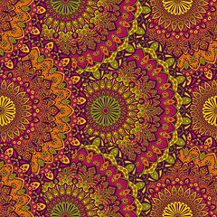 Seamless pattern mandala ornament.