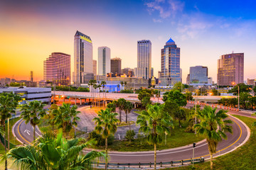 Tampa Florida Skyline - obrazy, fototapety, plakaty