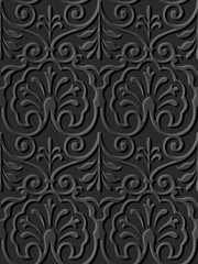 Dark 3D paper art 551 vintage curve spiral cross frame
