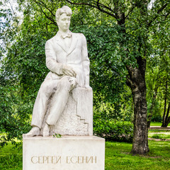 Saint Petersburg, Russia, June 5, 2016. The monument to S.A.Esenin, russian and soviet poet, at the...