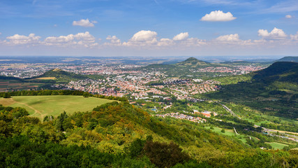 Fototapeta na wymiar Blick auf Reutlingen und Pfullingen