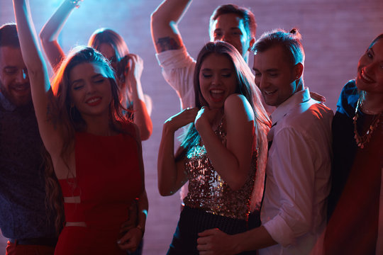 Dancing in night club