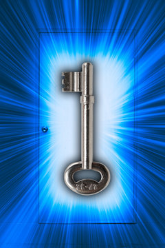 key with door, business successful concept.