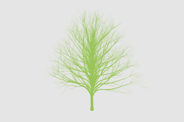green die tree color Silhouettes art design for background.