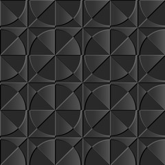 Obraz premium Dark 3D paper art 588 round cross geometry 