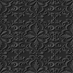 Dark 3D paper art 592 spiral curve cross garden flower
