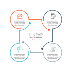 Thin line flat element for infographic.