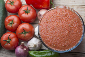 Gazpacho typical food spanish
