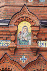 Obraz premium The Holy image on the Church wall.