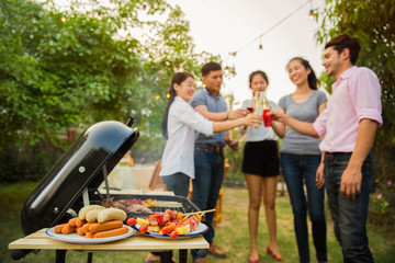 The celebrations with a barbecue