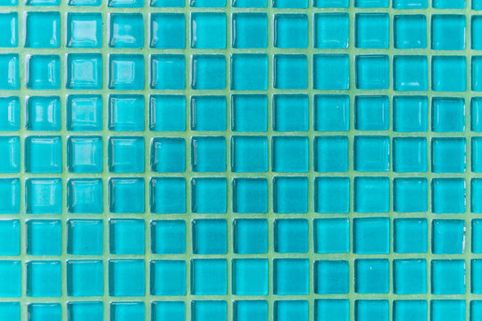 blue mosaic tiles in the kitchen for background