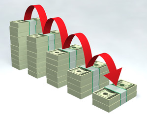 Dollar notes 3D