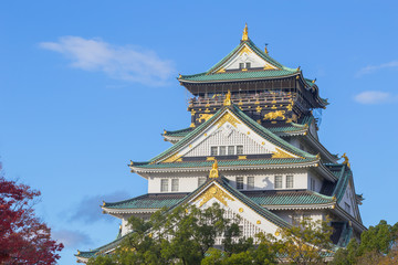 Osaka Castle, Japan famous travel landmark in Kansei.