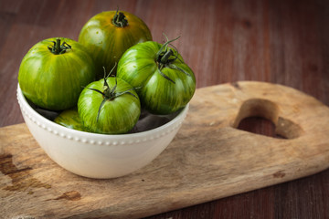 Fresh raw green tomatoes