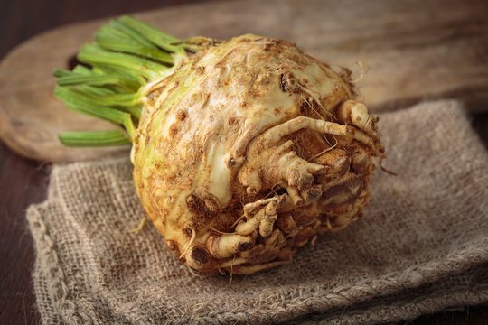 Fresh raw celeriac