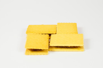 Biscuits stuffed with pineapple served with coffee or tea.