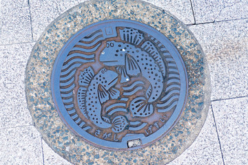 The Japanese manhole cover of SAGA prefecture